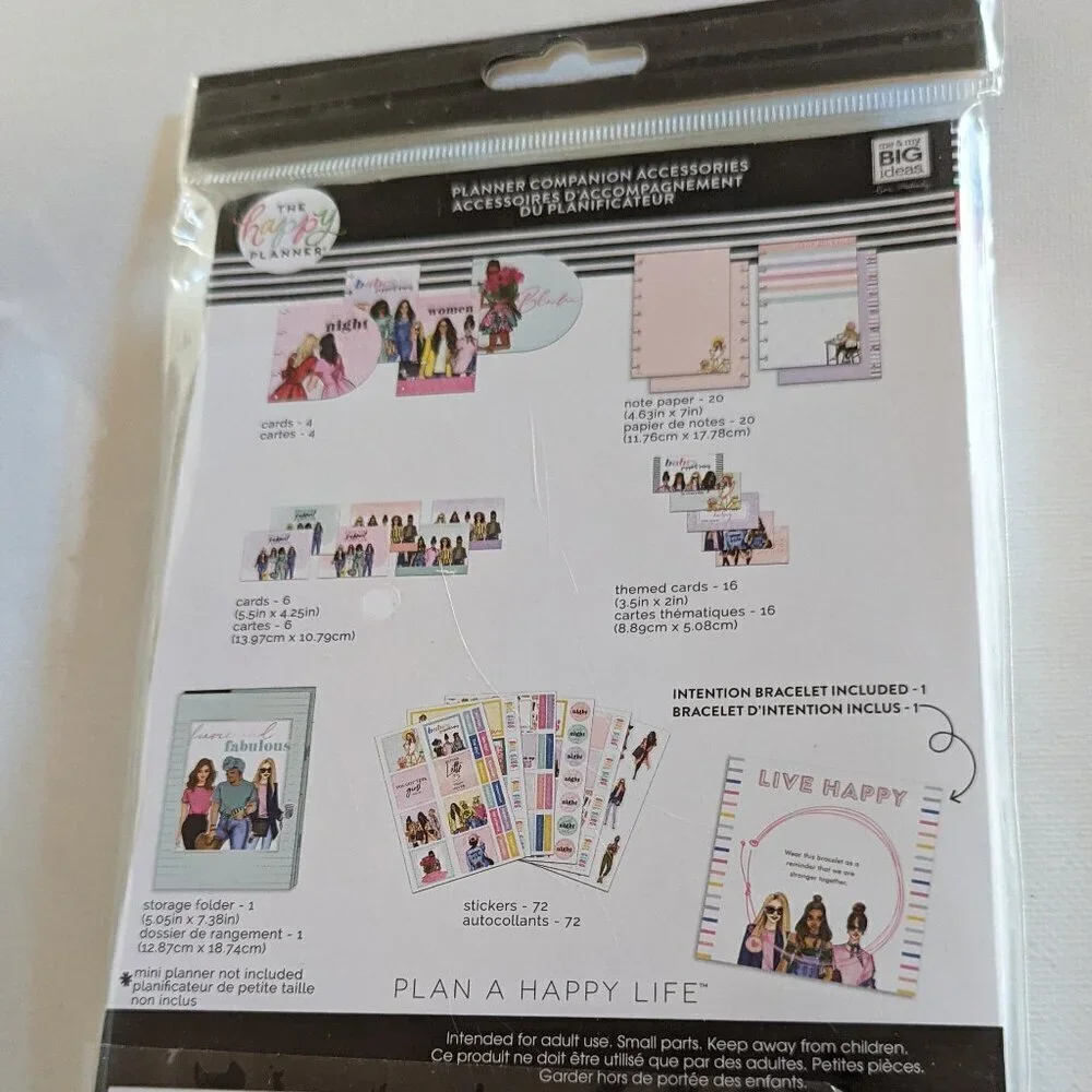 NWT Happy Planner Rong Rong 122 pc Mini Companion Accessories Stickers Bracelet